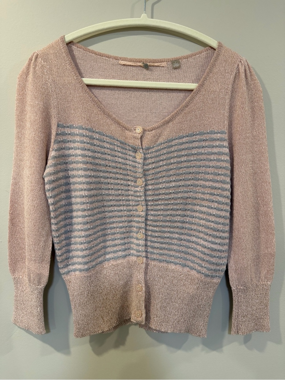 Knitted & Knotted Striped Button Cardigan